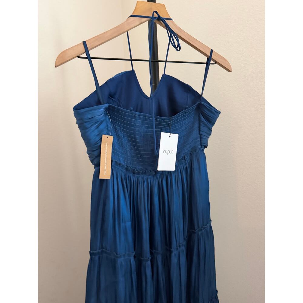 $172 New O.P.T east navy blue midi dress sz M - Picture 7 of 10